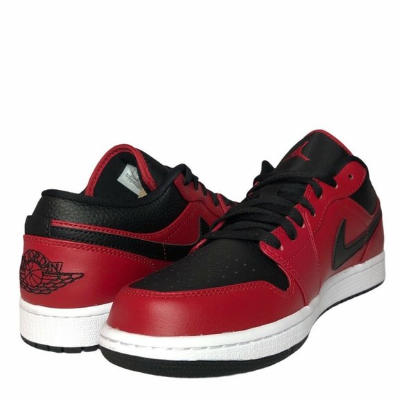 Nike Air Jordan 1 Low Reverse Bred Pebbled Swoosh - Picture 7 of 7